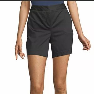 Worthington 16 Shorts Black Plus Size Cotton Summer Spring Bottoms Casual Cute